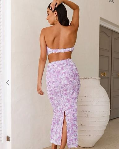 Tiger Mist Lilac Maxi Skirt Set | Pickle