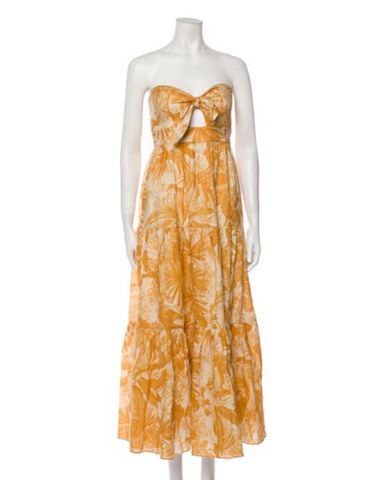 【Zimmermann】GOLDEN ASYMMETRIC DRESS アシンメトリー ミディ ZIMMERMANN Golden Asymmetric Maxi Dress | Yellow | FARFETCH