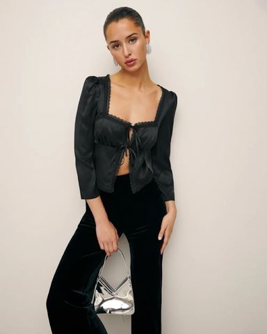 Reformation トップス Reformation lucinda Silk Top | Pickle