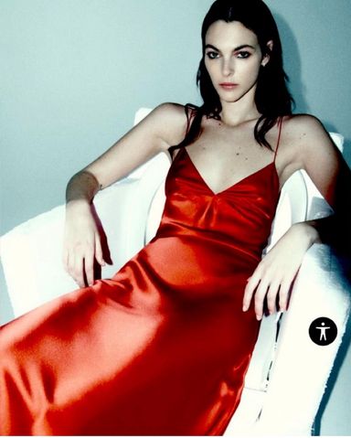 Red silk dress zara sale