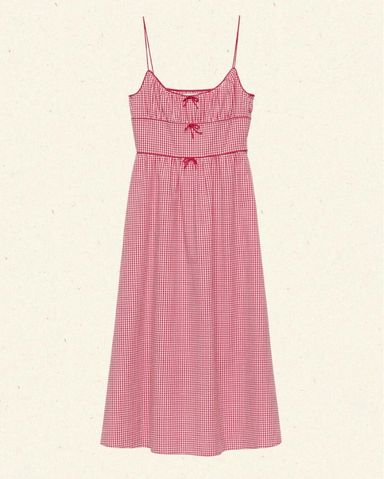 ZARA【NEW】GINGHAM CHECK MIDI DRESS ZARA NAVY BLUE WHITE GINGHAM CHECK KNOT TIE CUT OUT MIDI