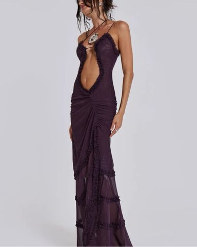 Jaded London Lorenza Sheer Bardot Dress | Pickle