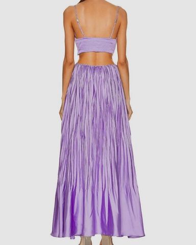 【A.L.C.】moira cutout plisse duchesse-satin maxi ドレス ALC Moira Maxi Dress | Pickle