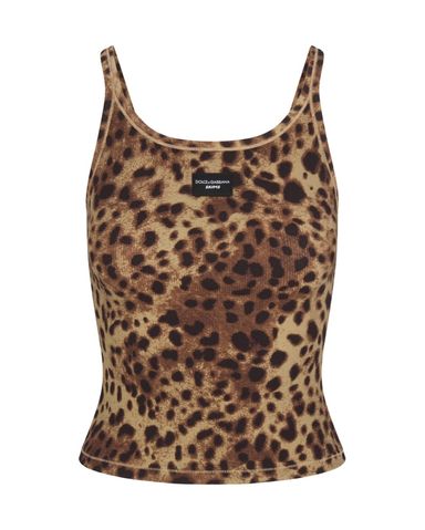 トップス D&G DOLCE&GABBANA Leopard Camisole DOLCE & GABBANA Leopard Print Camisole Tank Top DG Logo Size