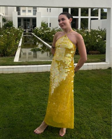 【関税込み】DES PHEMMES Fully Sequined Embroidered Dress Exclusive Embellished Silk Maxi Dress By Des Phemmes | Moda
