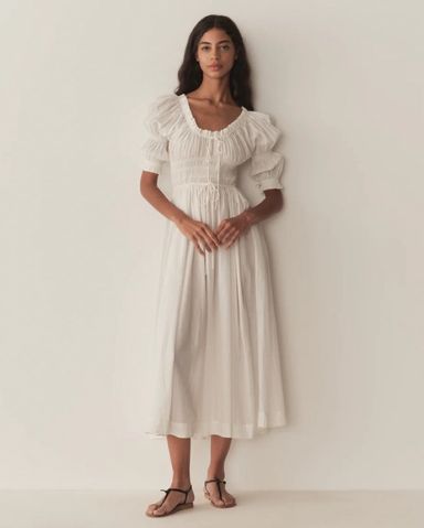 Sandy Liang Diddy Dress in White | Pickle