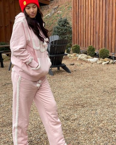 Skims Pink Cotton Fleece Sweat Set | Pickle