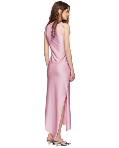 ワンピース COPERNI Woman Dress Pink COPJS120F5026 PINK BLUE Striped Long Polo Dress (COPJS120F5026-PINK-BLUE)