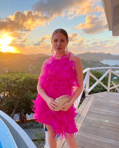 Cult Gaia Nadira Feathered Pink Dress | Pickle