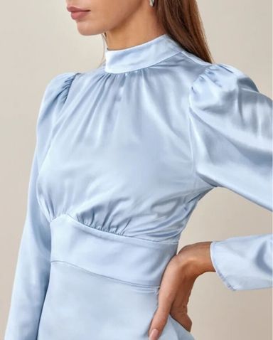 Reformation Pike Satin Mini Dress | Pickle
