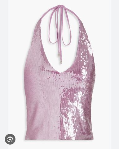 THE ATTICO 売れ筋商品|||ジ アティコ Tシャツ トップス レディース Tank tops Purple The Attico Sequin Alix Top | Pickle