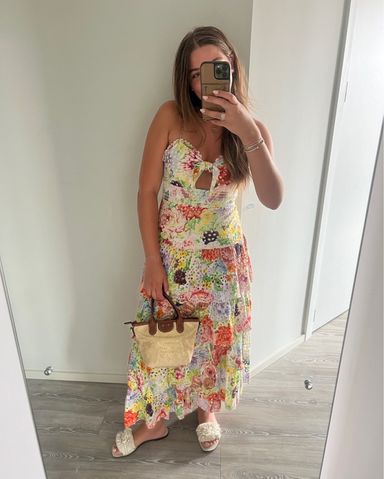 上品!【Alice+Olivia】Jasmina 花柄 フリル シルクガウン ドレス Alice And Olivia Jasmina floral gown | Pickle