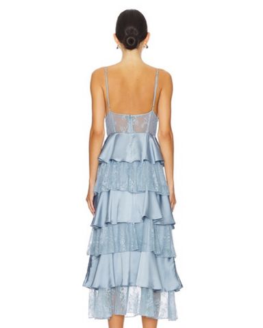 オールインワン・サロペット Self-Portrait Floral Tiered Midi Dress With Pleated s_wp_636455d2bd66cddcf8799fa2.webp