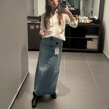 【PORTERNA】Miu denim long skirt Miu Miu Denim Maxi Skirt | Pickle
