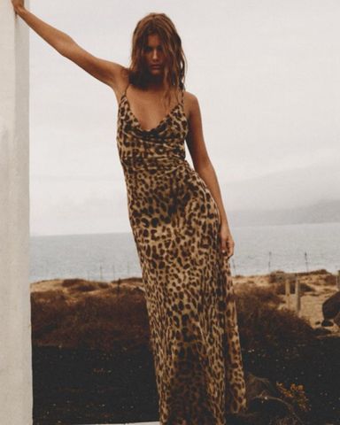 Zara leopard maxi dress new arrivals