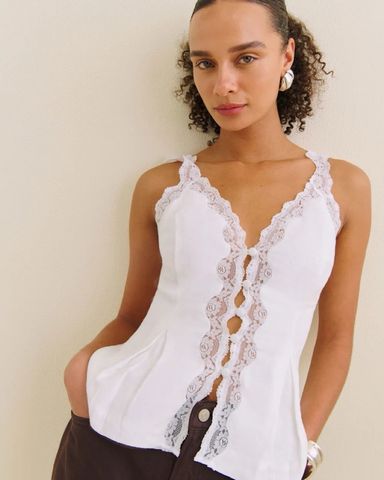 Danielle Guizio Paloma Lace Top | Pickle