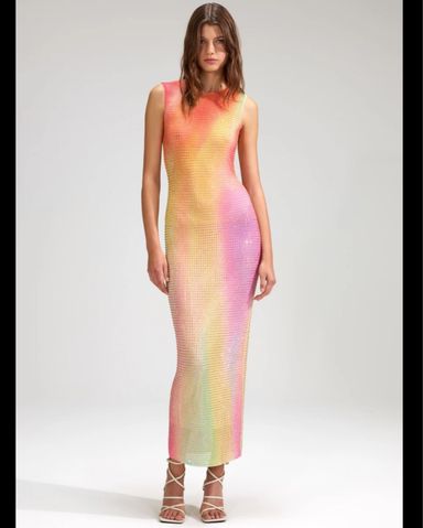 SELF-PORTRAIT ワンピース 装飾 Crystal-embellished 955712 Self-Portrait crystal-embellished cut-out Minidress | White