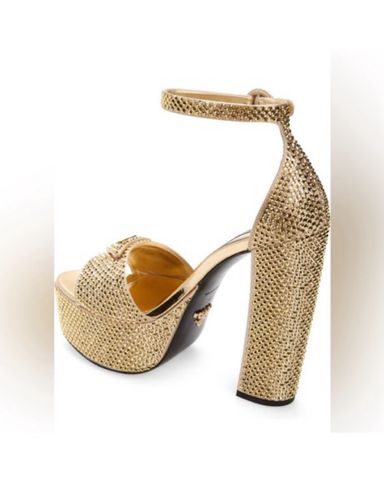 $1,350 Prada Gold Heels | Pickle