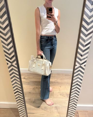 【関税負担】 CELINE SMALL CABAS BAG WITH CELINE PRINT CELINE Triomphe Canvas Calfskin Small Cabas Bag Tan 1512888