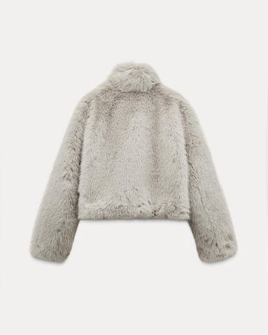 Zara faux fur animal print jacket | Pickle