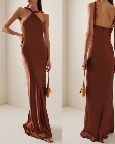 【関税&送料込】THE ANDAMANE Dresses Brown The Andamane Brown Slip Dress | Pickle