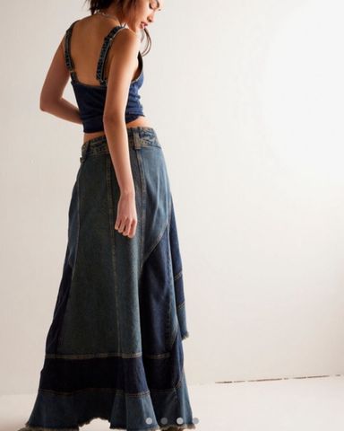 【PORTERNA】Miu denim long skirt Miu Miu Denim Maxi Skirt | Pickle