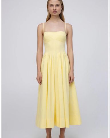 【Aje.】Soulful Pom Pom Midi Dress エレガント マキシドレス Soulful Pom Pom Midi Dress | Soft Yellow | Aje – Aje ROW