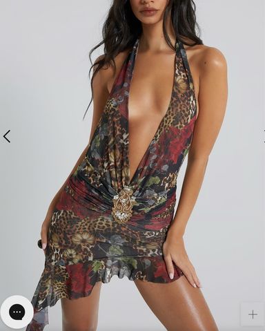【JADED LONDON】Enya Backless Mini Dress in Steel ワンピース Enya Backless Mini Dress in Steel | Pickle
