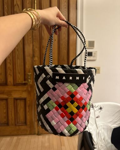 Marni Market Sunday Mini Basket Bag | Pickle