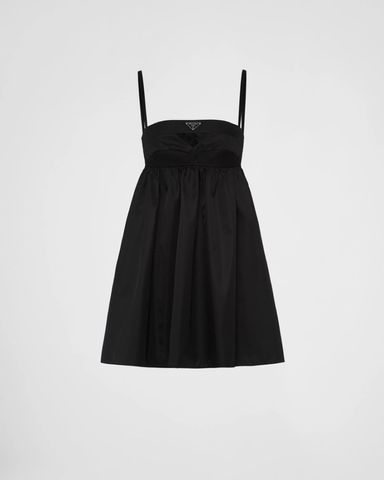 ワンピース Prada short plush dress Prada Black Short Plush Dress With Logo Triangle Women
