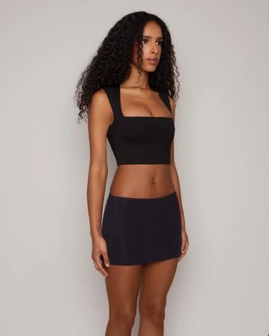 【希少】Christian Dior Oblique cropped top Rent Christian Dior Black Top | By Rotation UK