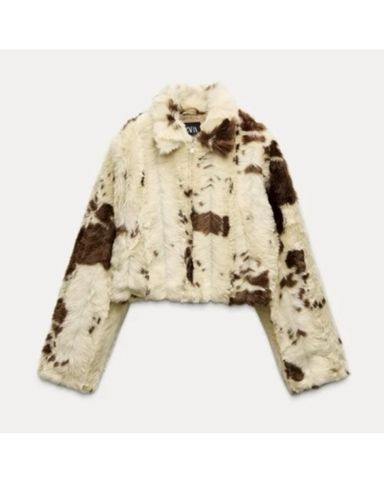 c1989 cow ecofur coat 牛柄 アウター ダルメシアン On Trend Faux Fur Cow Print Jacket | Windsor