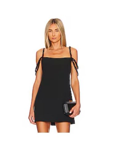 関税・送料込 MIU MIU Black grain mini ドレス Miu Miu Grain De Poudre Mini-Dress - Black | Editorialist