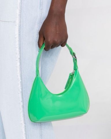 *STAUD* スエード＆パテントレザーショルダーバッグ Staud Suede Shoulder Bag | Pickle