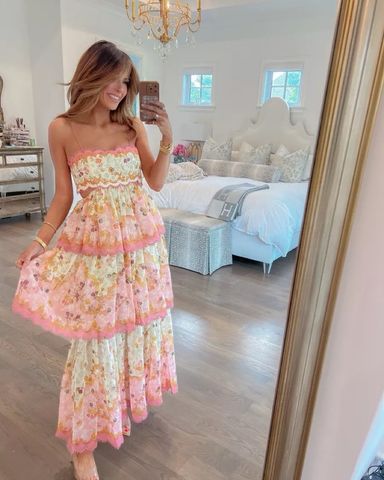 Zimmermann/Lucky フローラル コットン マキシワンピース ZIMMERMANN コットン マキシワンピース フローラルプリント