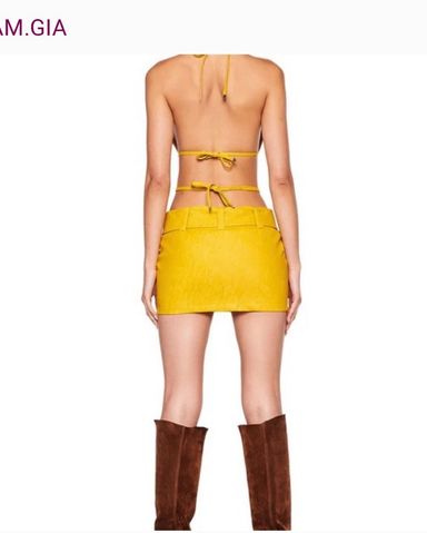 092I AM GIA mini dress 黄色 ミニワンピース XS I AM GIA Yellow Kamilla Mini Dress | Pickle