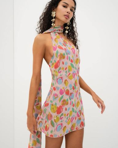For love and lemons ミニワンピース FOR LOVE AND LEMONS Sundae White Lace Floral babydoll Mini