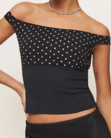 Reformation トップス Reformation Zeta Denim Cinched Top | Saks Fifth Avenue