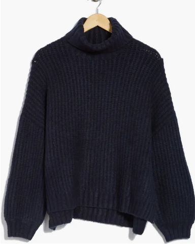 Helsa Esti Turtleneck Sweater in Navy | Pickle