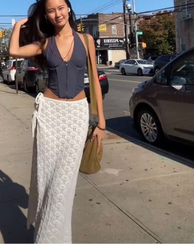 Zara White Long Beach Skirt | Pickle