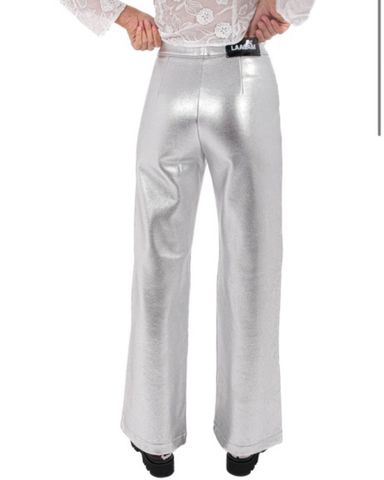 Laagam Studio 54 Silver Leather Pants | Pickle