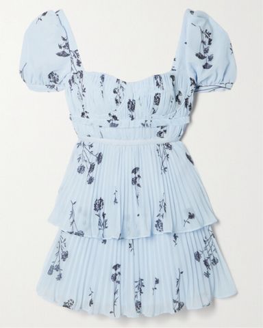 SELF PORTRAIT フロラル エンヘリッシュト クレフ フレイスツ Selft Portrait Blue Floral Silhouette Ch | Pickle