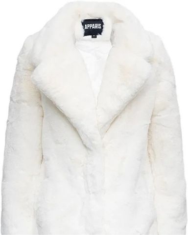  Faux Fur Coat ホワイト Denny&Dora Women's Fox Fur Coat White Color with Oversized