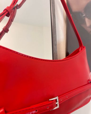 ショルダーバッグ・ポシェット Jacquesmus Shoulder Bags Women Leather Red Jacquemus Red Belted Shoulder Bag | Pickle