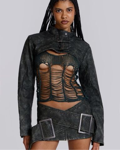 Jaded London Assassin Micro Mini Skirt | Pickle