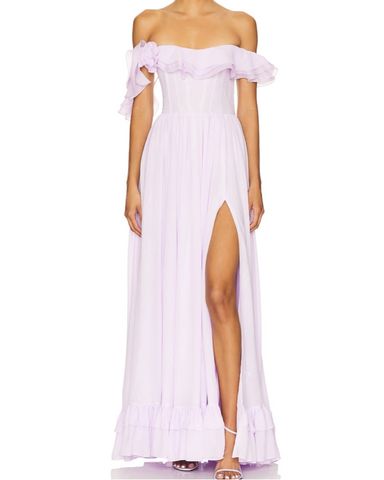 BCBGMAXAZRIA Off Shoulder Tiered Gown | Pickle