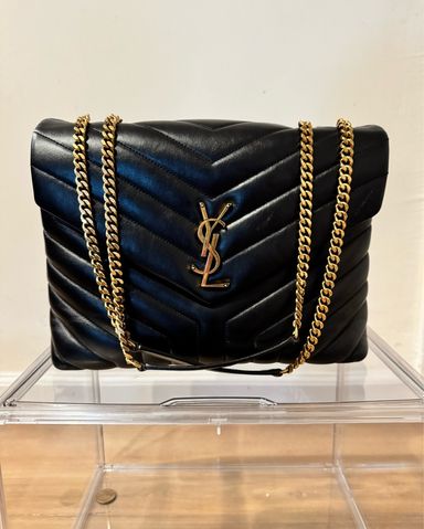 YSL ブラックベルベットバッグ YSL black Bag With Silver Chain | Pickle
