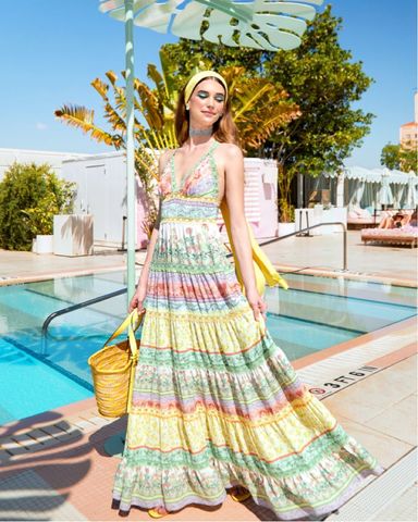視線を集める一着 ★【alice olivia】レース マキシドレス Alice + Olivia レースパネル マキシドレス | ブラック