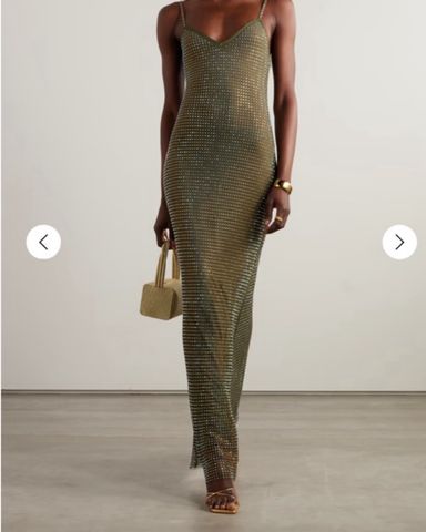 専用　zassi  macra Zara Green Metallic Sheer Maxi Dress | Pickle