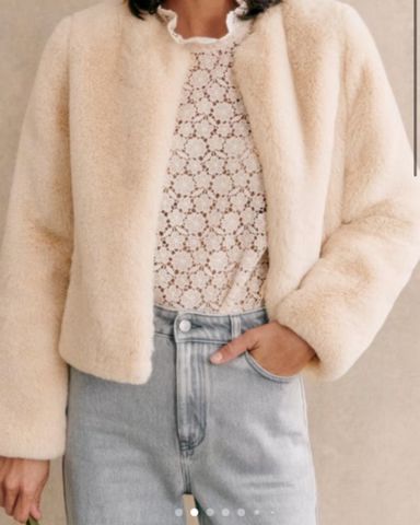 SEZANE CARTERジャケット Carter Jacket - Light Beige - Organic cotton - organic